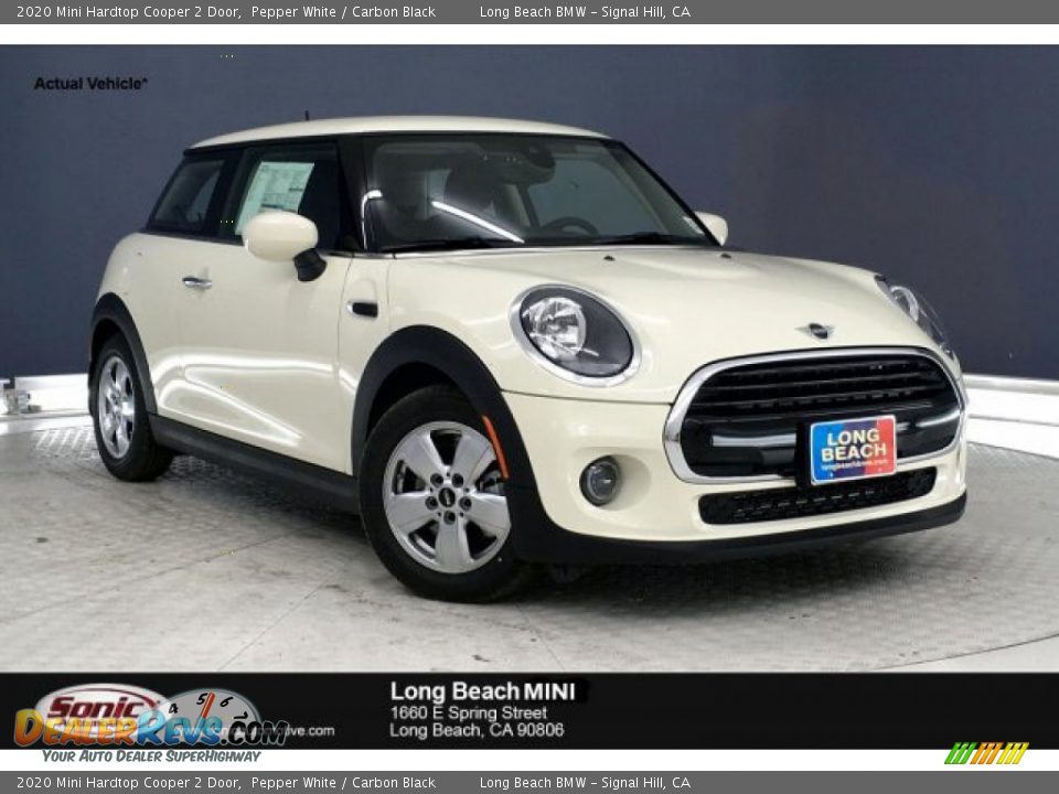 2020 Mini Hardtop Cooper 2 Door Pepper White / Carbon Black Photo #1