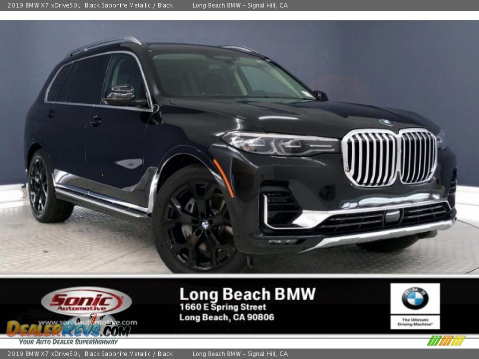 2019 BMW X7 xDrive50i Black Sapphire Metallic / Black Photo #1