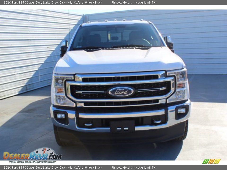 2020 Ford F350 Super Duty Lariat Crew Cab 4x4 Oxford White / Black Photo #3