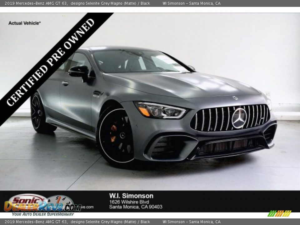 2019 Mercedes-Benz AMG GT 63 designo Selenite Grey Magno (Matte) / Black Photo #1