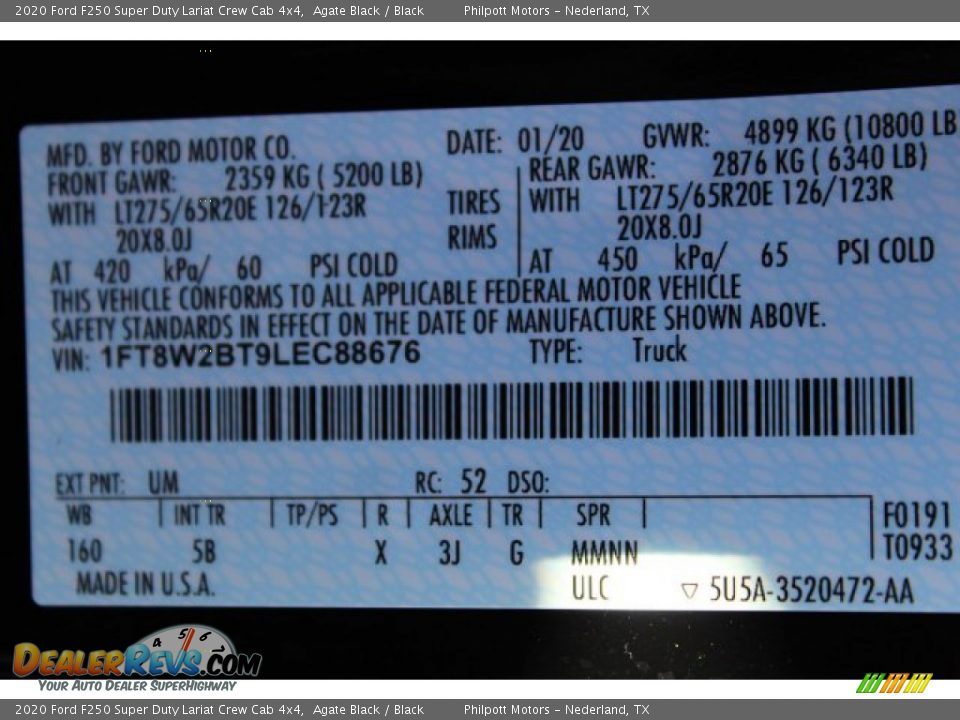 2020 Ford F250 Super Duty Lariat Crew Cab 4x4 Agate Black / Black Photo #23