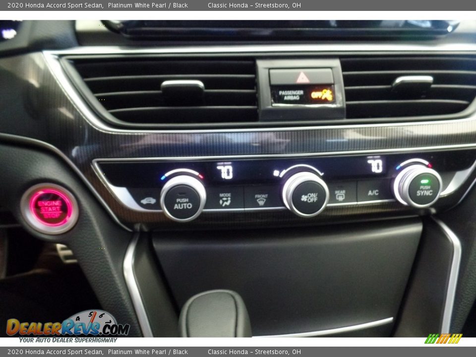 2020 Honda Accord Sport Sedan Platinum White Pearl / Black Photo #18