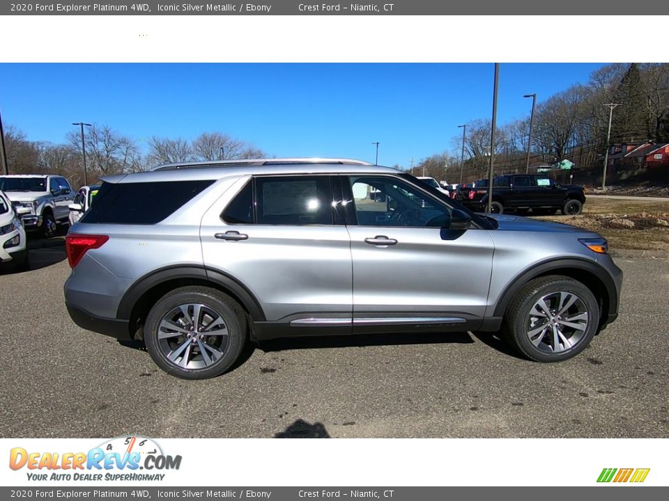 2020 Ford Explorer Platinum 4WD Iconic Silver Metallic / Ebony Photo #8