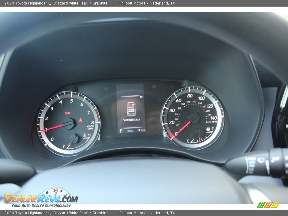 2020 Toyota Highlander L Blizzard White Pearl / Graphite Photo #13