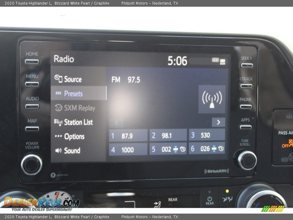 2020 Toyota Highlander L Blizzard White Pearl / Graphite Photo #15