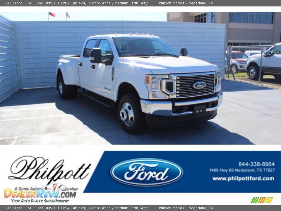 2020 Ford F350 Super Duty XLT Crew Cab 4x4 Oxford White / Medium Earth Gray Photo #1