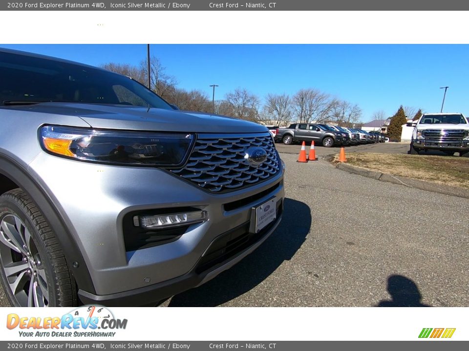 2020 Ford Explorer Platinum 4WD Iconic Silver Metallic / Ebony Photo #28