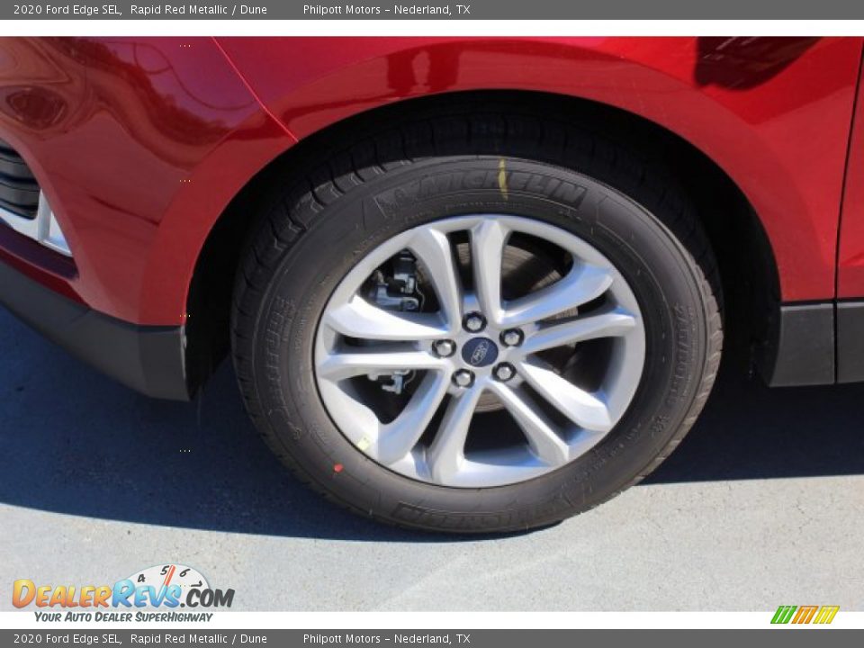 2020 Ford Edge SEL Rapid Red Metallic / Dune Photo #5