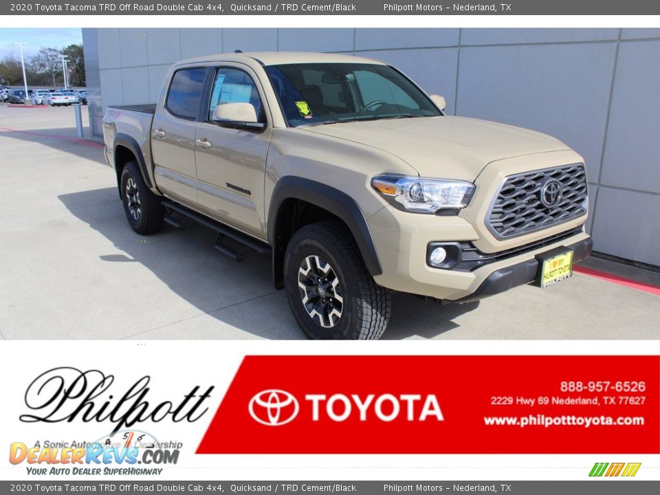 2020 Toyota Tacoma TRD Off Road Double Cab 4x4 Quicksand / TRD Cement/Black Photo #1