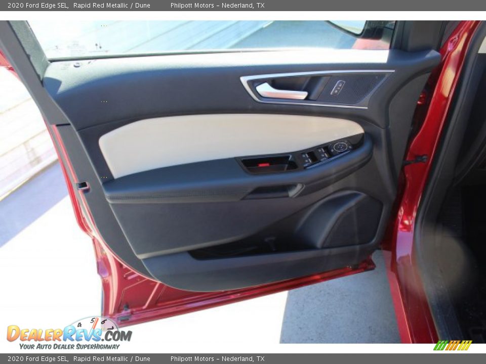 2020 Ford Edge SEL Rapid Red Metallic / Dune Photo #9