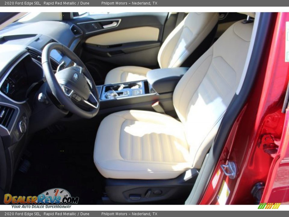 2020 Ford Edge SEL Rapid Red Metallic / Dune Photo #10