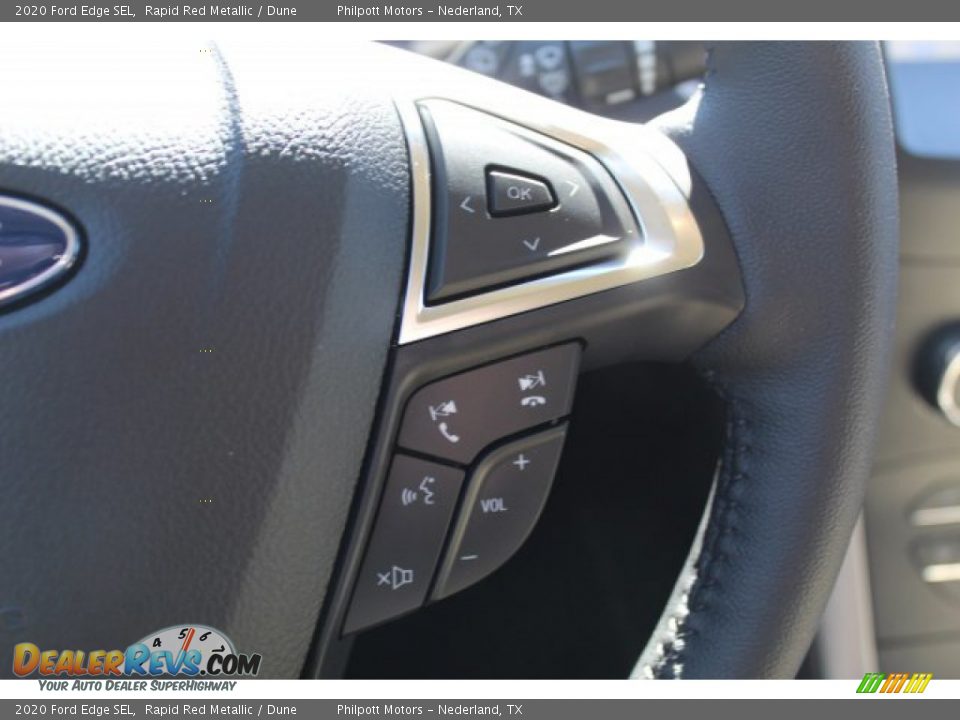 2020 Ford Edge SEL Rapid Red Metallic / Dune Photo #12