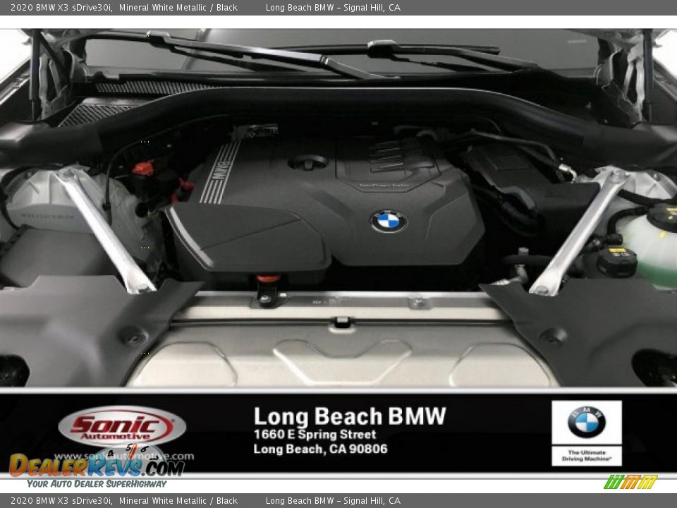 2020 BMW X3 sDrive30i Mineral White Metallic / Black Photo #8