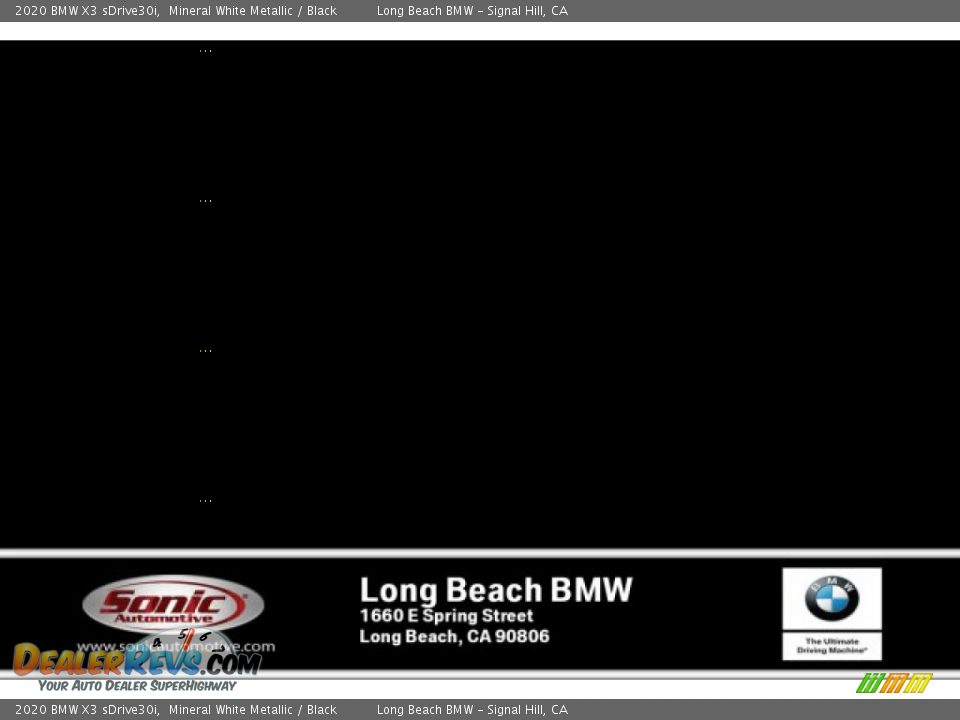 2020 BMW X3 sDrive30i Mineral White Metallic / Black Photo #11