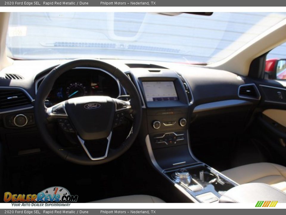 2020 Ford Edge SEL Rapid Red Metallic / Dune Photo #21