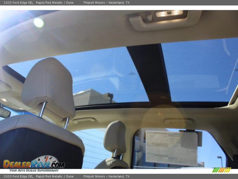 2020 Ford Edge SEL Rapid Red Metallic / Dune Photo #23