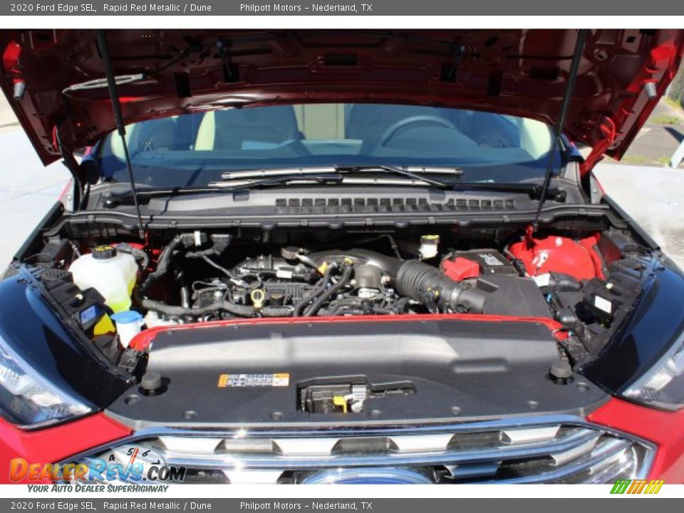 2020 Ford Edge SEL Rapid Red Metallic / Dune Photo #25