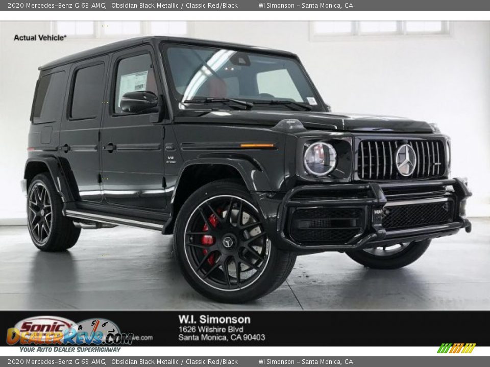 2020 Mercedes-Benz G 63 AMG Obsidian Black Metallic / Classic Red/Black Photo #1