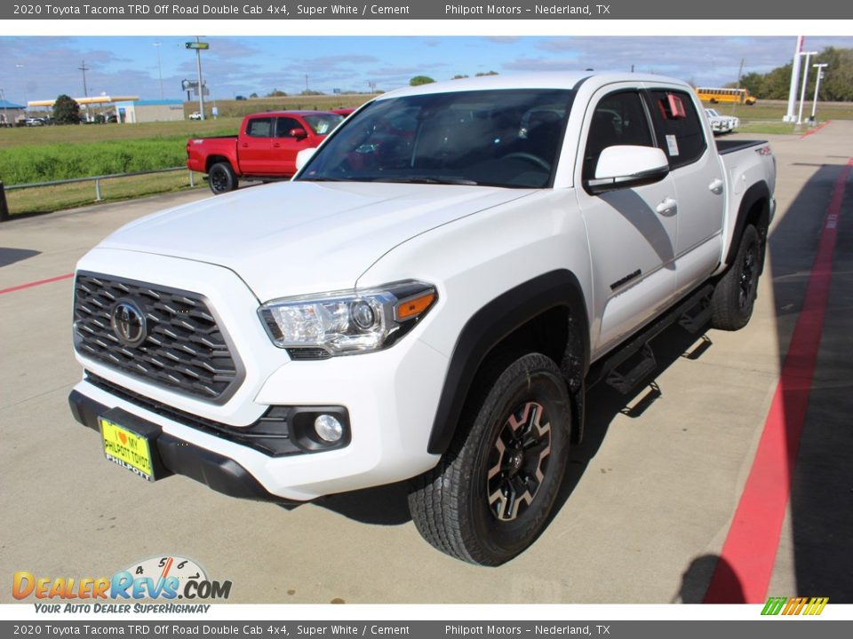 2020 Toyota Tacoma TRD Off Road Double Cab 4x4 Super White / Cement Photo #4
