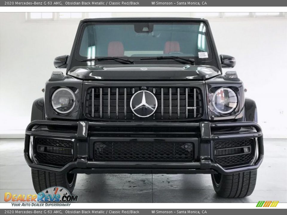 2020 Mercedes-Benz G 63 AMG Obsidian Black Metallic / Classic Red/Black Photo #2
