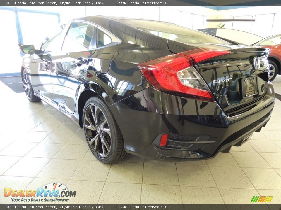 2020 Honda Civic Sport Sedan Crystal Black Pearl / Black Photo #7