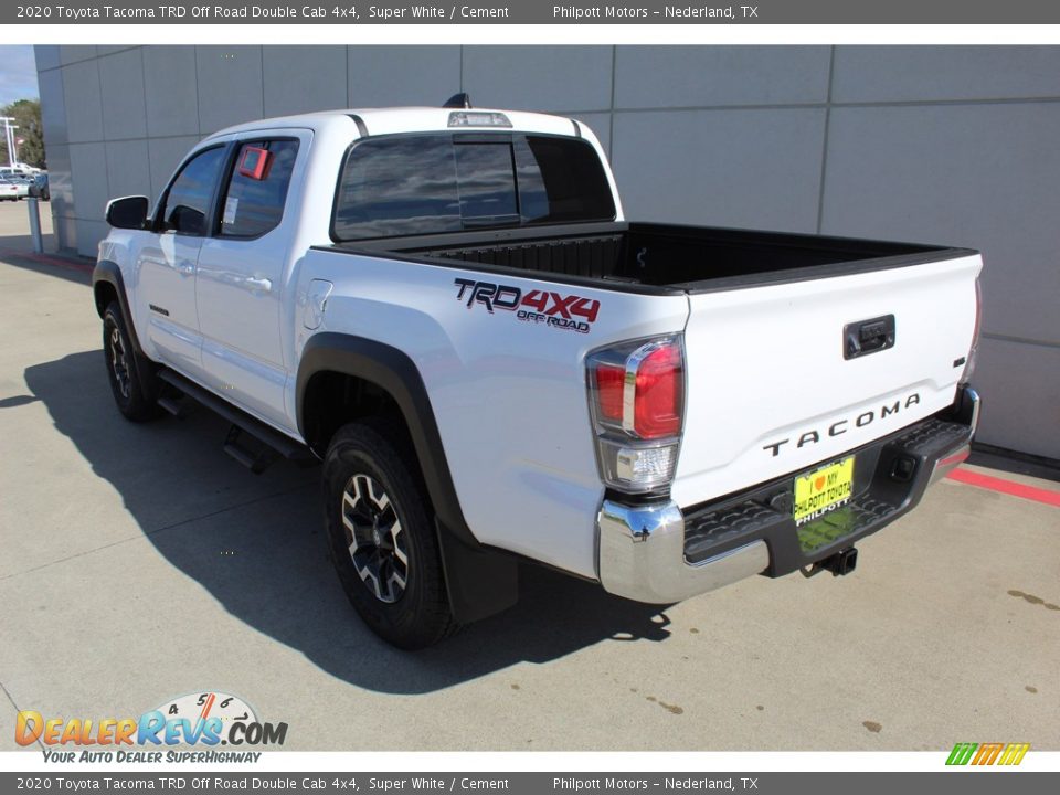 2020 Toyota Tacoma TRD Off Road Double Cab 4x4 Super White / Cement Photo #6
