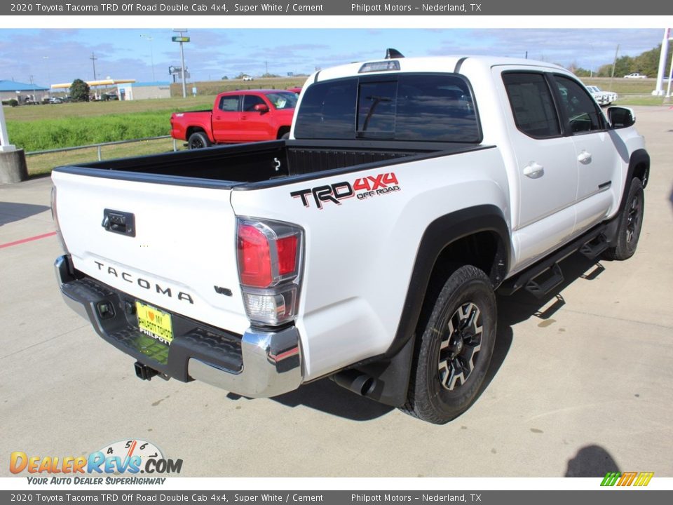 2020 Toyota Tacoma TRD Off Road Double Cab 4x4 Super White / Cement Photo #8