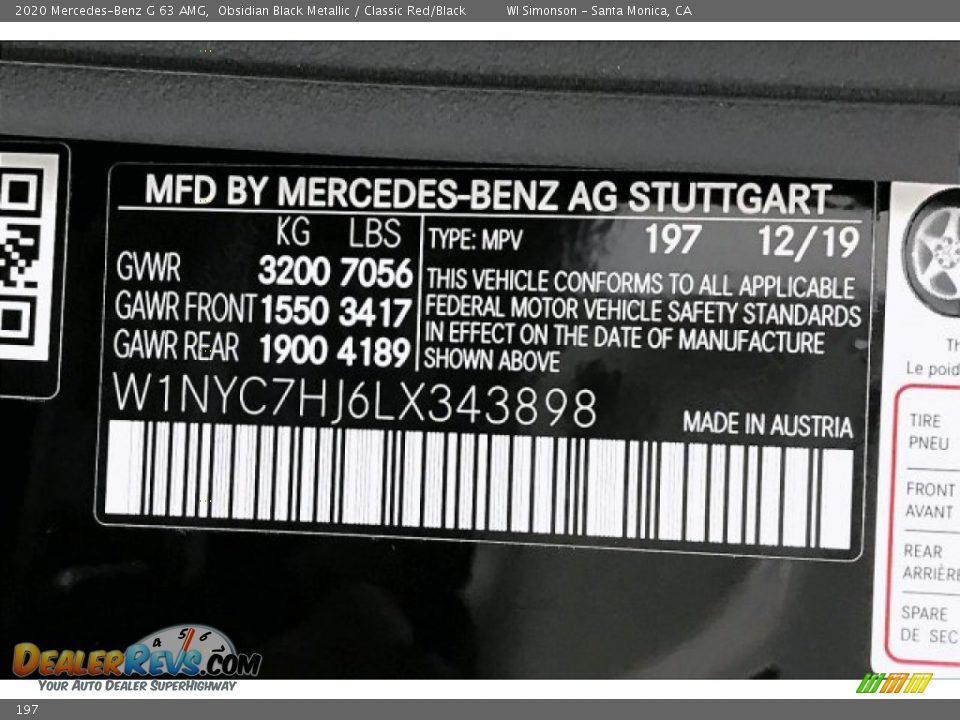 Mercedes-Benz Color Code 197 Obsidian Black Metallic