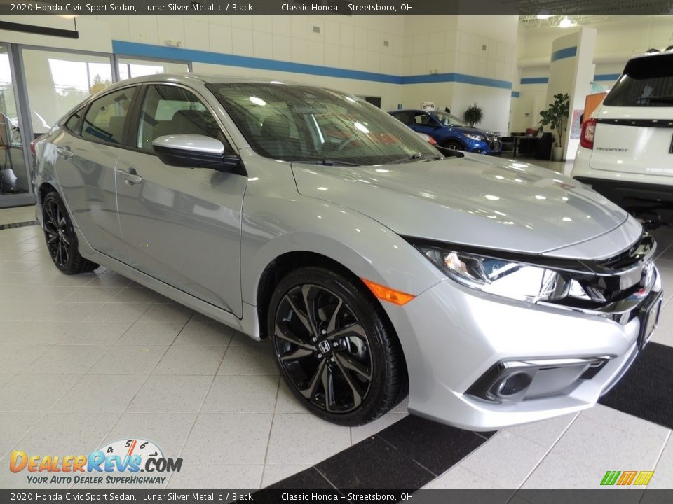 2020 Honda Civic Sport Sedan Lunar Silver Metallic / Black Photo #3