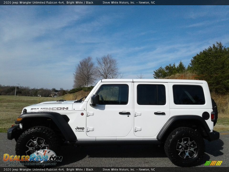 2020 Jeep Wrangler Unlimited Rubicon 4x4 Bright White / Black Photo #1