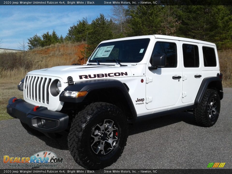 2020 Jeep Wrangler Unlimited Rubicon 4x4 Bright White / Black Photo #2