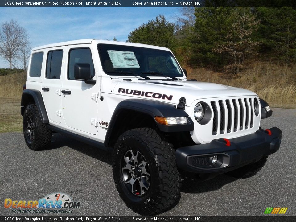 2020 Jeep Wrangler Unlimited Rubicon 4x4 Bright White / Black Photo #4