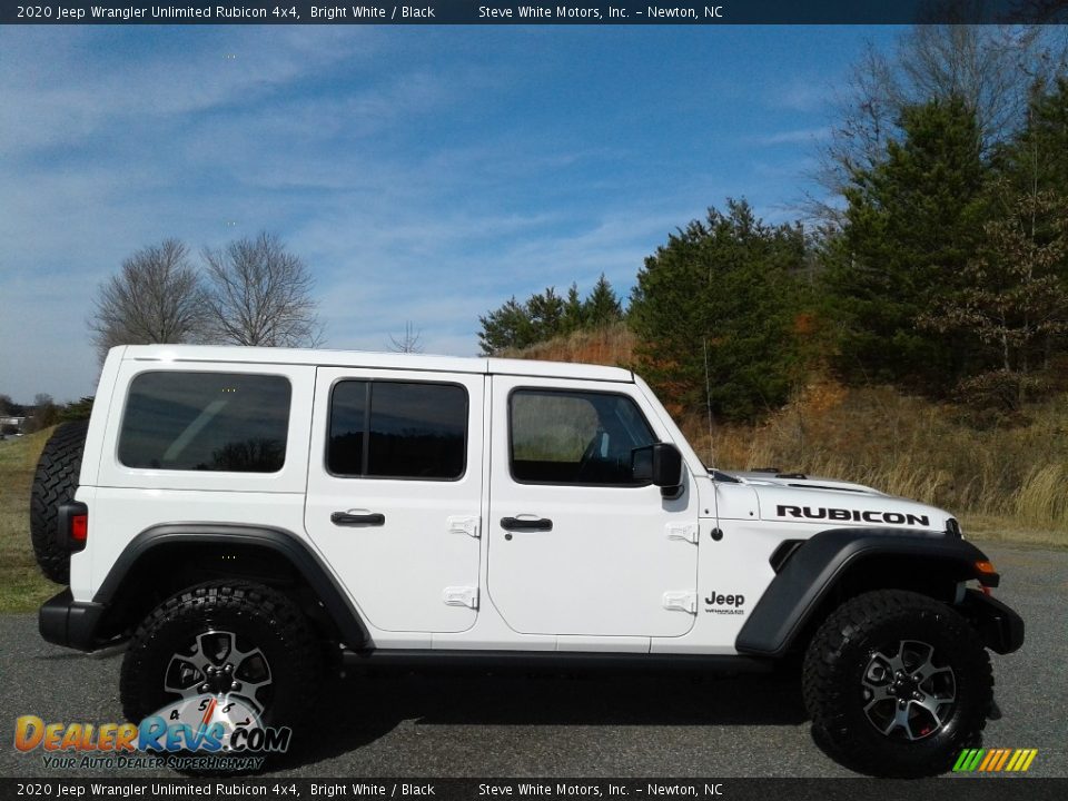 2020 Jeep Wrangler Unlimited Rubicon 4x4 Bright White / Black Photo #5