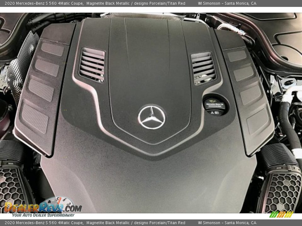2020 Mercedes-Benz S 560 4Matic Coupe Magnetite Black Metallic / designo Porcelain/Titan Red Photo #31