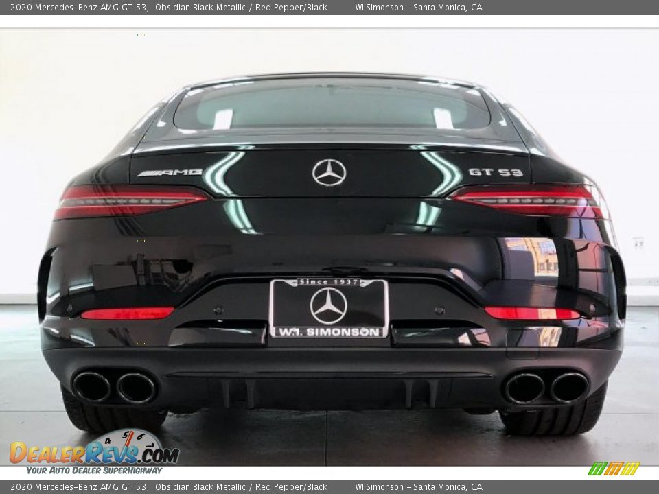 2020 Mercedes-Benz AMG GT 53 Obsidian Black Metallic / Red Pepper/Black Photo #3