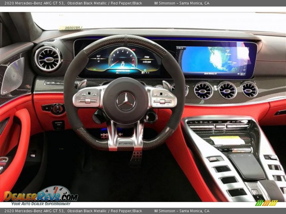 2020 Mercedes-Benz AMG GT 53 Obsidian Black Metallic / Red Pepper/Black Photo #4