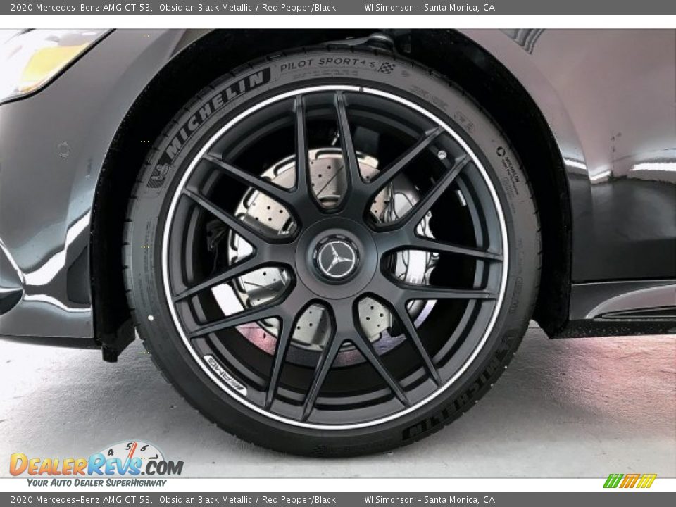 2020 Mercedes-Benz AMG GT 53 Obsidian Black Metallic / Red Pepper/Black Photo #8