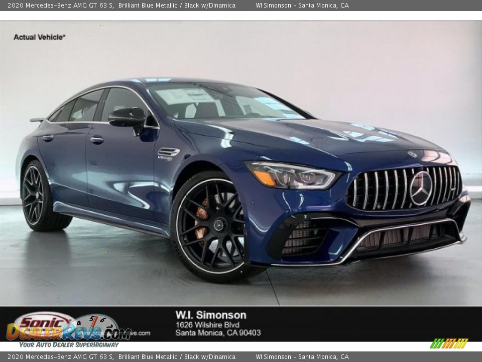 2020 Mercedes-Benz AMG GT 63 S Brilliant Blue Metallic / Black w/Dinamica Photo #1