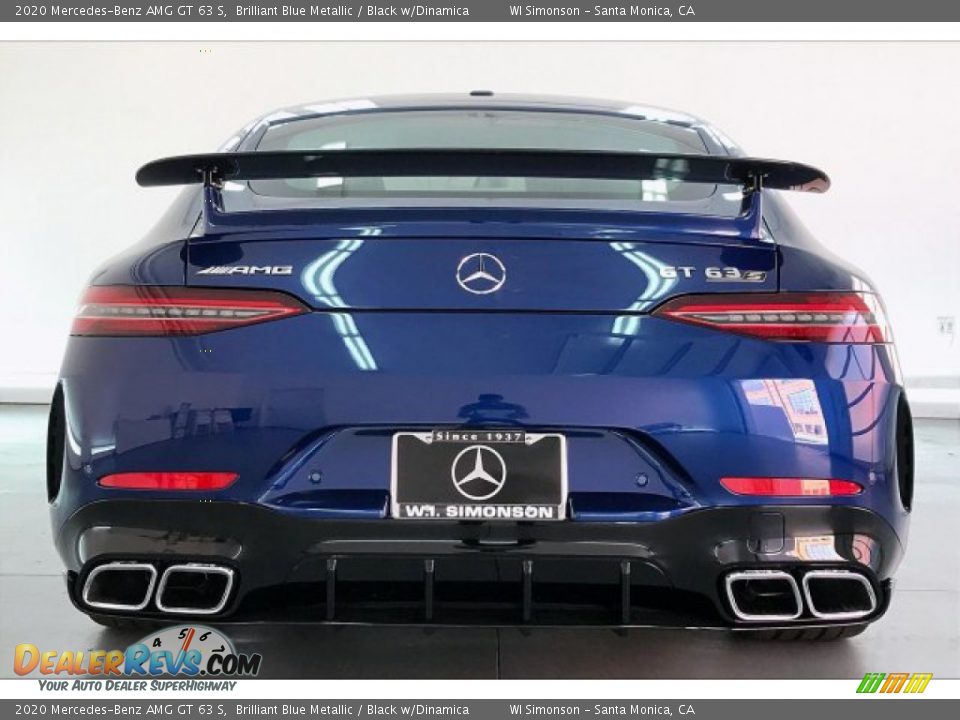 2020 Mercedes-Benz AMG GT 63 S Brilliant Blue Metallic / Black w/Dinamica Photo #2