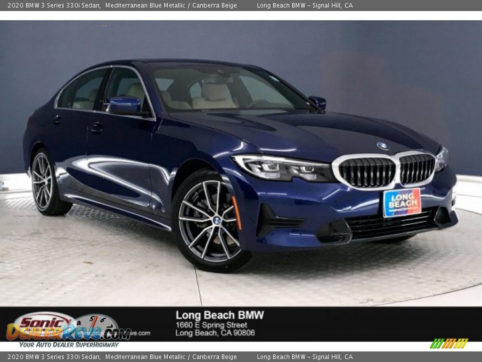 2020 BMW 3 Series 330i Sedan Mediterranean Blue Metallic / Canberra Beige Photo #1