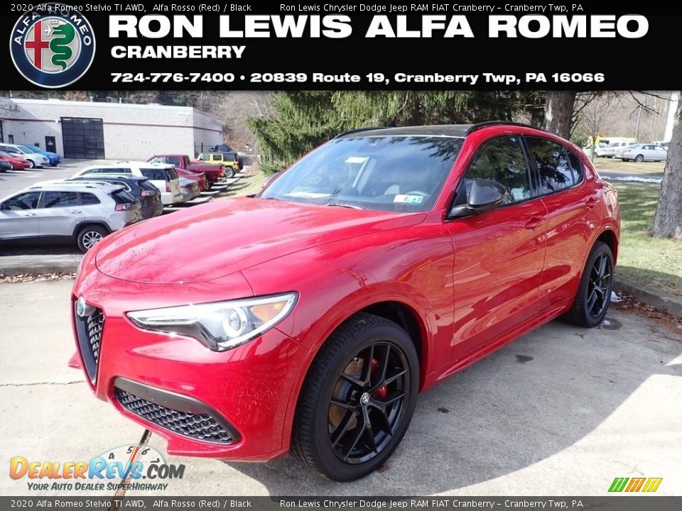 2020 Alfa Romeo Stelvio TI AWD Alfa Rosso (Red) / Black Photo #1