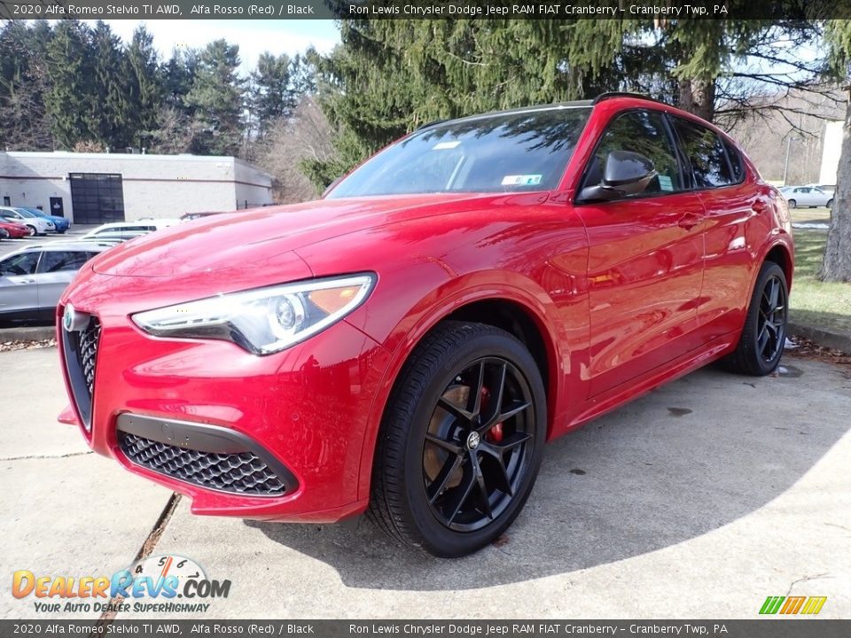 2020 Alfa Romeo Stelvio TI AWD Alfa Rosso (Red) / Black Photo #2