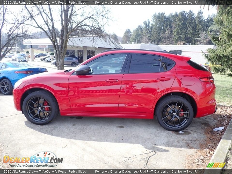 2020 Alfa Romeo Stelvio TI AWD Alfa Rosso (Red) / Black Photo #4