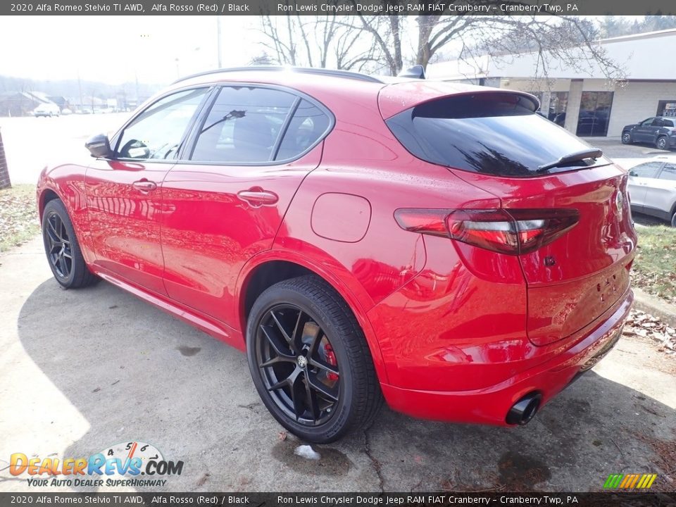 2020 Alfa Romeo Stelvio TI AWD Alfa Rosso (Red) / Black Photo #5