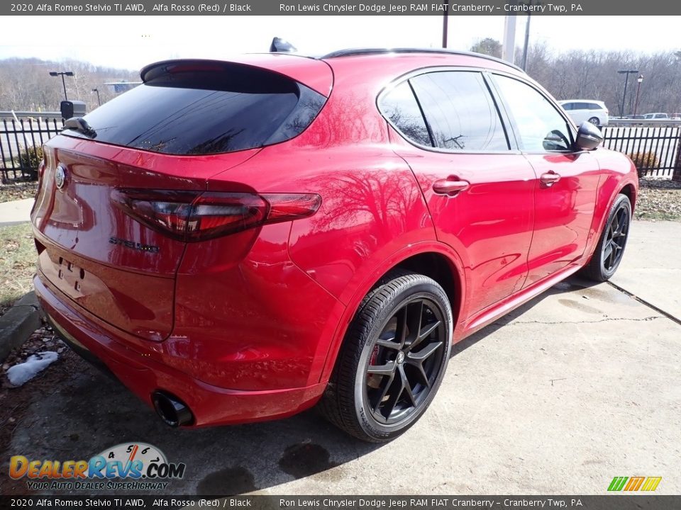 2020 Alfa Romeo Stelvio TI AWD Alfa Rosso (Red) / Black Photo #9