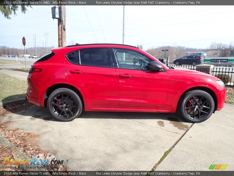 2020 Alfa Romeo Stelvio TI AWD Alfa Rosso (Red) / Black Photo #10