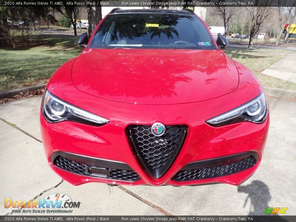 2020 Alfa Romeo Stelvio TI AWD Alfa Rosso (Red) / Black Photo #13