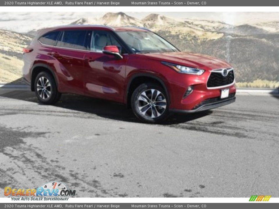 2020 Toyota Highlander XLE AWD Ruby Flare Pearl / Harvest Beige Photo #1