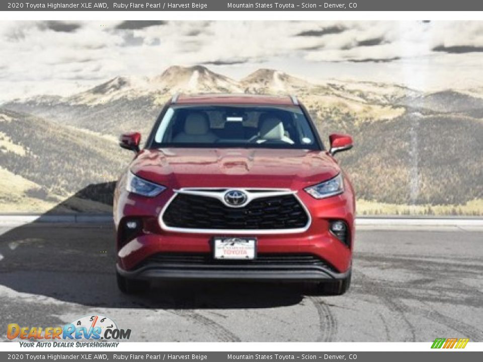 2020 Toyota Highlander XLE AWD Ruby Flare Pearl / Harvest Beige Photo #2
