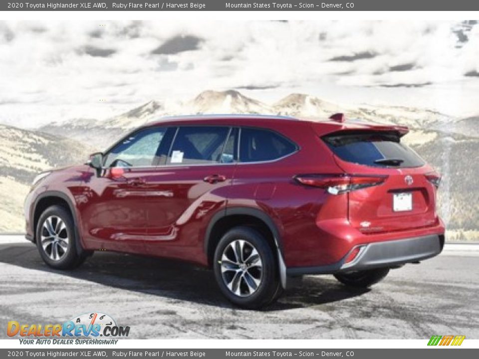 2020 Toyota Highlander XLE AWD Ruby Flare Pearl / Harvest Beige Photo #3